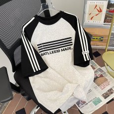 批发春秋季新款<b class='q'>男士</b>韩版三条杠撞色圆领松紧长裤<b class='q'>卫衣</b>潮流有型情侣<b class='q'>套装</b>