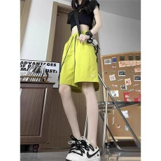 批发2026年夏季薄款潮流<b class='q'>韩版</b>多巴胺糖果色四分裤青年男士刺绣五分短裤