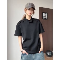 批发设计感重磅翻领polo衫男短袖夏季潮牌潮流<b class='q'>休闲</b>宽松半袖体恤上衣