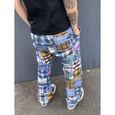 批发美式百家布彩色格子裤男款秋季垂感速干运动裤子宽松直筒休闲<b class='q'>长裤</b>