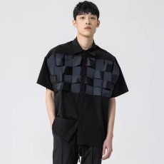 批发2025夏季男纯色防水短袖<b class='q'>衬衫</b>潮流个性工装<b class='q'>衬衣</b><b class='q'>宽松</b>叠穿外套