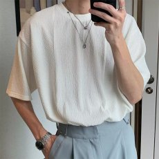 批发纯色短袖T恤<b class='q'>男</b>夏季新款港风宽松ins潮牌休闲半袖<b class='q'>体恤</b>打底衫上衣服