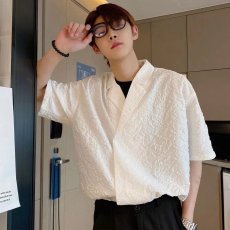 批发夏季冰丝短袖<b class='q'>衬衫</b>男<b class='q'>宽松</b>中国风五分袖上衣服薄款亚麻男装白色<b class='q'>衬衣</b>