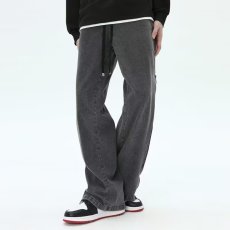 批发复古做旧<b class='q'>牛仔裤</b>男士春秋季新款欧美高街潮流宽松直筒<b class='q'>显瘦</b>痞帅裤子