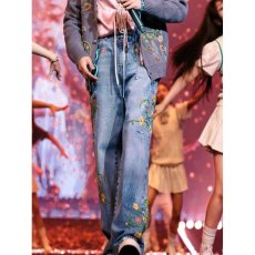 批发新中式重工烫钻<b class='q'>牛仔裤</b>女2025春夏新款潮牌休闲直筒<b class='q'>显瘦</b>阔腿裤