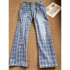 批发复古微喇<b class='q'>牛仔裤</b>2025春季新款高腰<b class='q'>显瘦</b>小众设计感修身开叉喇叭裤女