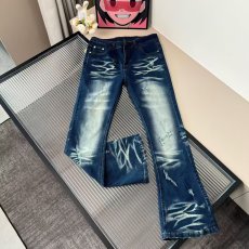 批发美式重磅水洗做旧猫须破洞牛仔裤潮牌<b class='q'>修身</b>微喇Cleanfit517裤子男