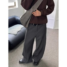 批发<b class='q'>西裤</b><b class='q'>男士</b>春季新款美式cleanfit慵懒风宽松休闲裤黑色垂感阔腿长裤