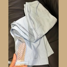 批发侧拉链蓝色速干裤男美式户外运动工装裤子女夏季2026新款休闲长裤