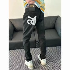 批发美式修身长裤洗水高街破洞紧身男<b class='q'>牛仔裤</b>子高端潮牌男装<b class='q'>黑色</b>小脚裤