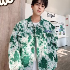 批发春季男士新款帅气提花高级感长袖衬衫防晒衣宽松透气休闲超薄外套