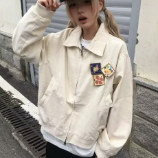 批发美式机车飞行员夹克外套男女国潮牌宽松情侣棒球服春<b class='q'>秋</b>季2026新款