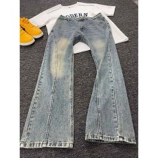 批发高街复古<b class='q'>牛仔裤</b>男春秋夏季新款美式潮牌穿搭显腿长直筒微喇裤