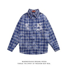 批发防晒春秋潮流潮青春流行慵懒<b class='q'>衬衫</b>长袖男简约百搭新款日常宽松型