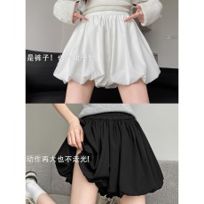 批发蓬蓬花苞裙<b class='q'>裤</b>女夏2026<b class='q'>新款</b>a字高腰休闲半身裙外穿防走光蛋糕短裙