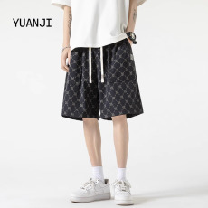 批发五分裤休闲短裤男士夏季薄款宽松直筒运动中裤潮牌高街日系<b class='q'>百搭</b>裤