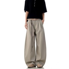 批发美式通勤弯刀裤男潮牌挂饰撞色Baggy裤子显瘦阔腿裤<b class='q'>休闲裤</b>