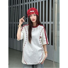 批发凉感速干短袖t恤男女款夏季美式复古功能性<b class='q'>棒球</b>半袖美式休闲百搭