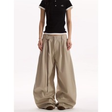 批发2026美式通勤弯刀西裤<b class='q'>男</b>潮牌挂饰撞色裤子显瘦阔腿裤<b class='q'>休闲裤</b>