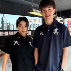 批发国潮印花新款<b class='q'>男</b>士夏季<b class='q'>polo</b><b class='q'>衫</b>潮牌修身痞帅翻领t恤时尚保罗上衣<b class='q'>男</b>