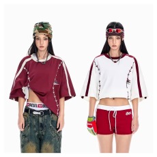 批发凉感速干短袖t恤男女款夏季美式复古功能性<b class='q'>棒球</b>半袖美式休闲百搭