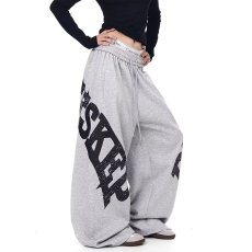 批发美式高街大字母印花松紧腰卫裤男女宽松休闲爵士舞百搭阔腿长裤