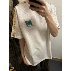 批发美式高街字母2026刺绣短袖t恤男夏季新款国潮牌<b class='q'>宽松</b>纯棉情侣上衣