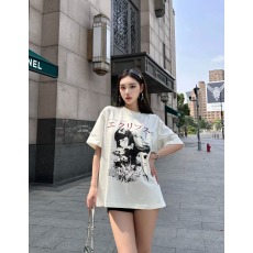 杀死比尔26支索罗娜凉感人像花朵印花vintage感数码直喷短袖T恤夏