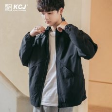 批发直下摆男文艺标准翻领外穿长袖简约新款收口袖潮夹克秋<b class='q'>冬</b>青春流行