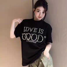 批发美式复古<b class='q'>运动</b>钉珠圆领短袖<b class='q'>t</b><b class='q'>恤</b>男女夏季重磅情侣装宽松上衣体恤