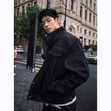批发春季新款黑色牛仔外套男士夹克韩版衣服春秋休闲牛仔衣男褂子潮流