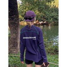 批发速干长袖<b class='q'>t</b><b class='q'>恤</b>女葡萄紫色防晒男款透气凉感运动上衣羽毛网球骑行服