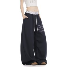 批发新款高质量字母刺绣cleanfit<b class='q'>裤子</b><b class='q'>男</b>女同款秋冬季宽松直筒休闲卫裤