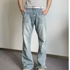 批发春夏美式微喇牛仔裤<b class='q'>男</b>款弹力水洗直筒裤百搭舒适休闲长裤显瘦<b class='q'>裤子</b>