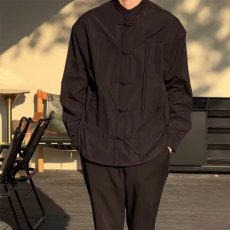 批发2026新中式立领衬衫国风简约成熟高级盘扣唐装长袖衬衣<b class='q'>男</b>女