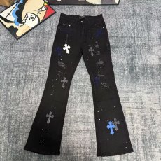 批发春季网红高街风十字架刺绣牛仔裤<b class='q'>男</b>修身破洞痞帅小脚裤潮牌长裤