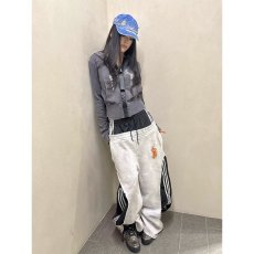 批发悟空有货美式复古条纹直筒垂感运动卫裤男宽松潮牌百搭阔腿<b class='q'>休闲裤</b>