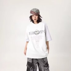 批发潮牌新款高品质英文字母印花<b class='q'>短袖</b><b class='q'>男生</b>简约休闲百搭白色t恤男青年