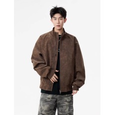 批发2025春季新款男士立领夹克<b class='q'>外套</b><b class='q'>时尚</b>百搭潮流舒适宽松上衣夹克男装