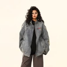 批发潮牌重磅水洗牛仔工装夹克男女款美式复古春秋季休闲百搭上衣外套