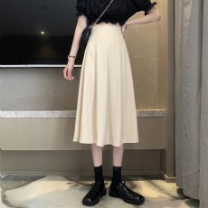 批发春夏新款大码高腰显瘦半身裙女黑色a字中长款一步裙胖mm包臀<b class='q'>裙子</b>