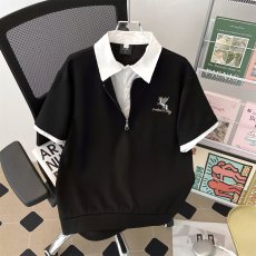 批发港风撞色POLO衫男潮流2026夏季薄款翻领短袖<b class='q'>T</b><b class='q'>恤</b>ing休闲半袖