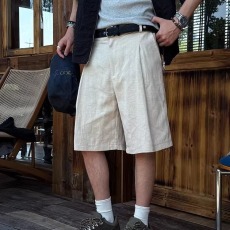 批发天丝亚麻五分裤男夏薄款外穿高腰A字宽松休闲苎麻莱赛尔<b class='q'>棉麻</b>短裤