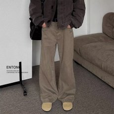 批发美式复古美拉德咖啡色牛仔裤<b class='q'>男</b>痞帅炸街高级感<b class='q'>裤子</b>情侣潮