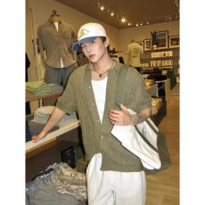 批发冰丝短袖衬衫男士夏季新款外套高级感<b class='q'>七分袖</b>宽松休闲潮流纯色衬衣