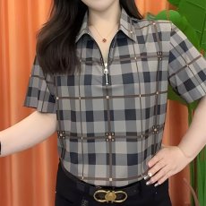 批发2026夏季新款轻奢<b class='q'>衬衫</b>男士时尚百搭条纹<b class='q'>格子</b><b class='q'>衬衣</b>翻领短袖修身上衣