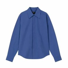 批发高级感克莱因蓝色<b class='q'>衬衫</b><b class='q'>男</b>女春季大码<b class='q'>休闲</b>宽松显瘦叠穿外搭长袖上衣