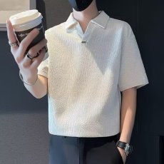 批发纯色短袖t恤男2026新款夏季中年男士polo衫休闲翻领上衣服潮