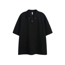 批发美式纯色Polo衫短袖男夏季潮牌宽松百搭<b class='q'>T</b><b class='q'>恤</b>复古半袖上衣服