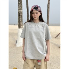 批发荆棘刺绣铆钉设计感正肩短袖<b class='q'>T</b><b class='q'>恤</b>男夏季美式高街短宽cleanfit半袖